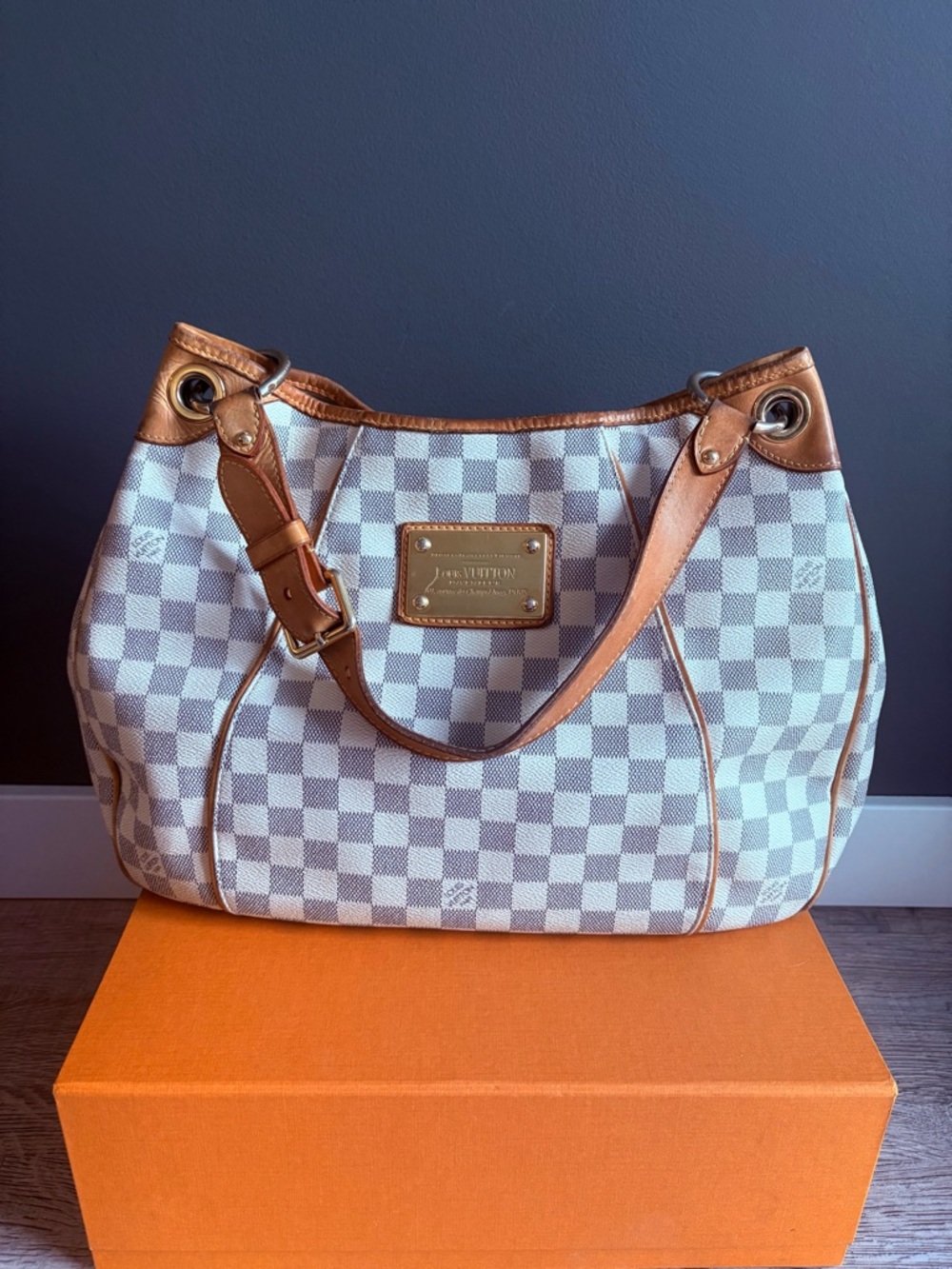 Louis Vuitton PM Damier Azur Canvas Shoulder Bag